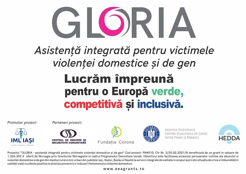 Evenimentul oficial de lansare a proiectului  “GLORIA -asistență integrată pentru victimele violenței domestice și de gen“